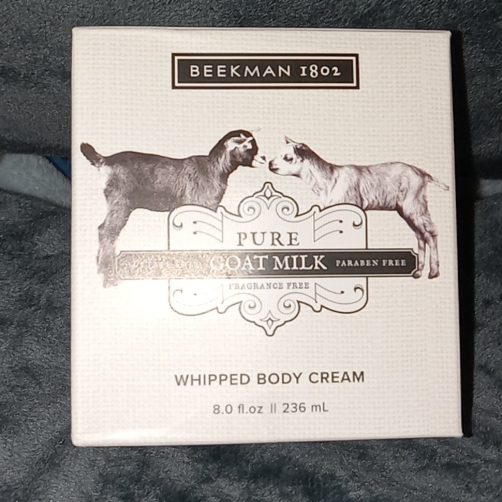 Beekman 1802 whipped body cream, fragrance free, new in box 8.0oz